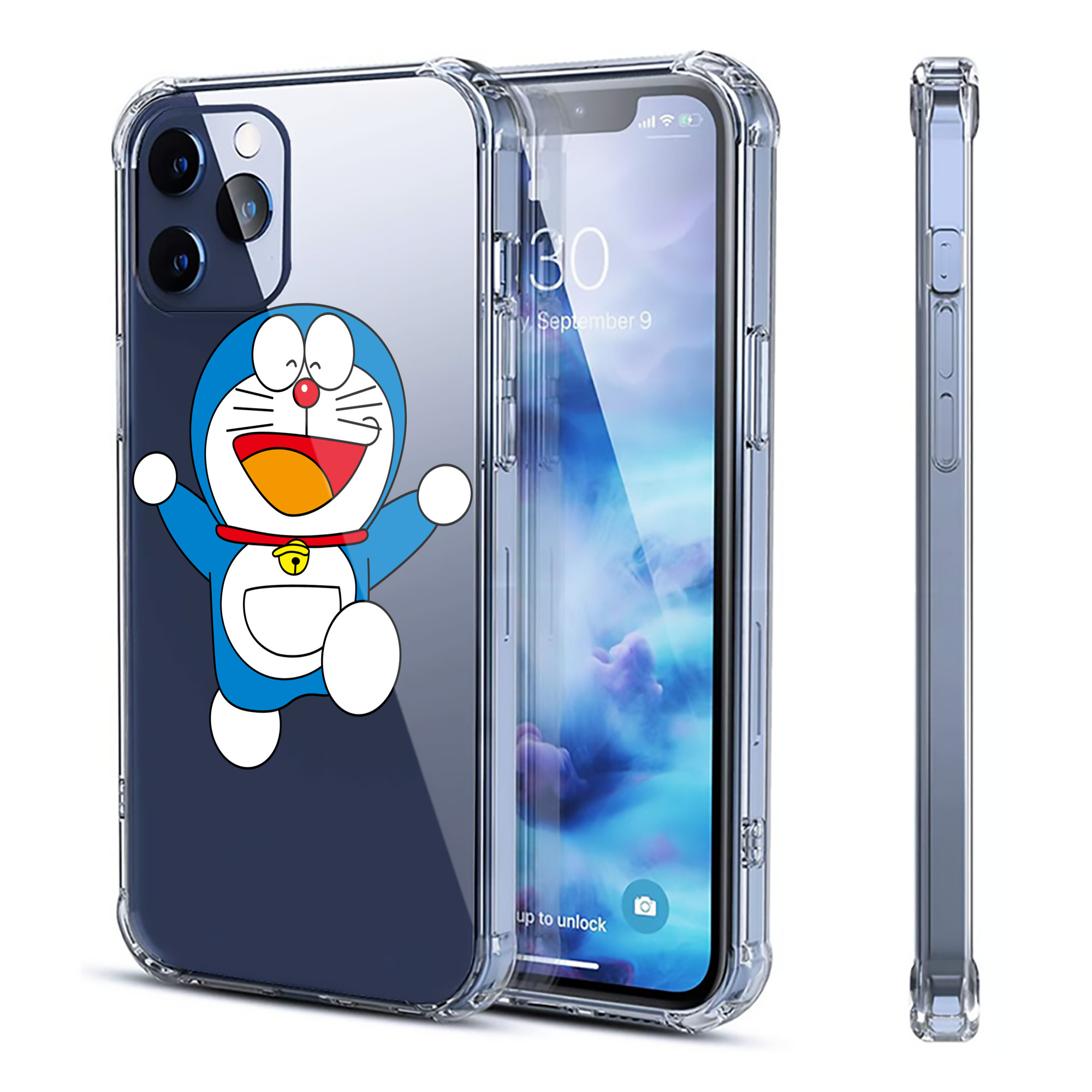 （画像用） ドラえもん Doraemon 【iPhone 12シリーズ対応】透明スマホケース（クリアソフトケース）